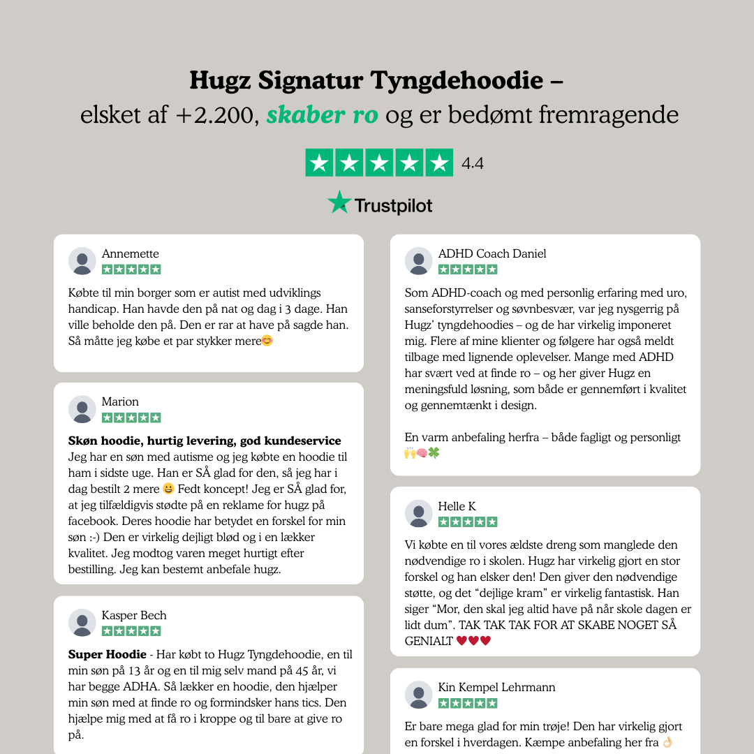 Hugz Signatur Tyngdehoodie - BØRN